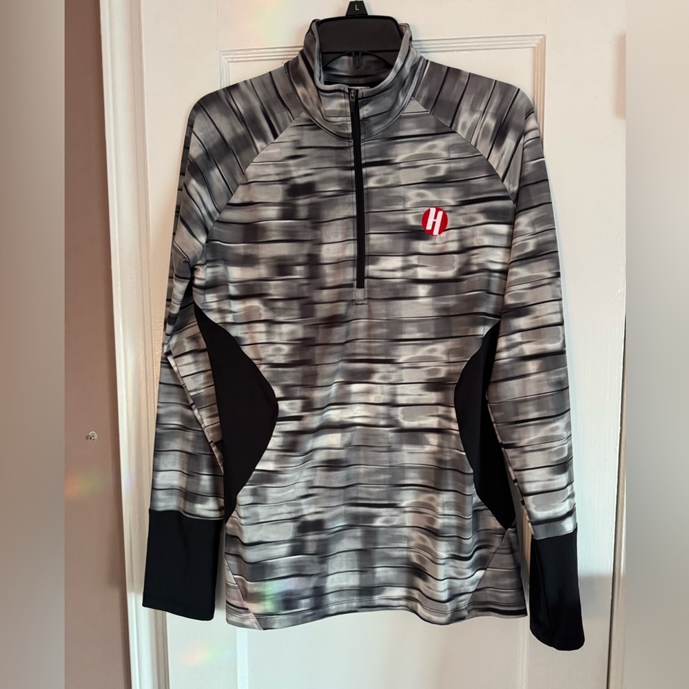 Spyder athletic pullover Gray/Black Women Zip Top Heavenly Ski Resort Lake Tahoe